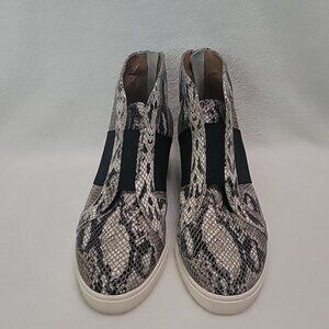 Linea Paolo Gold Black White Ankle Boots Size 9.5